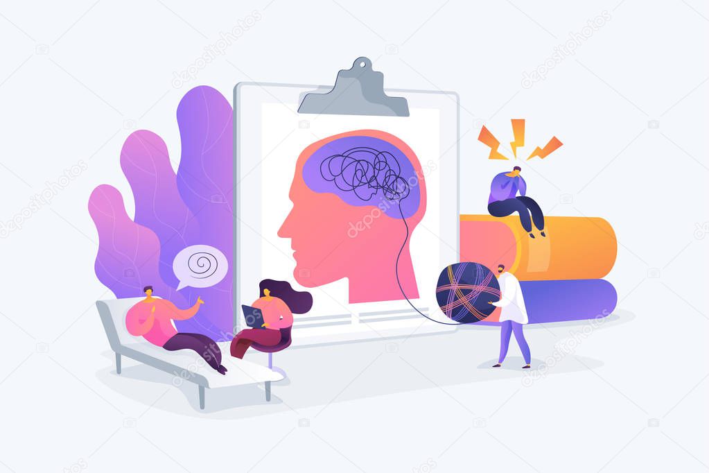 Psychologist service concept vector illustration