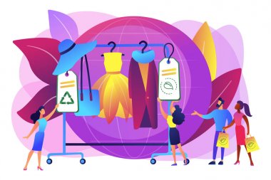 Sürdürülebilir moda konsepti vektör çizimi