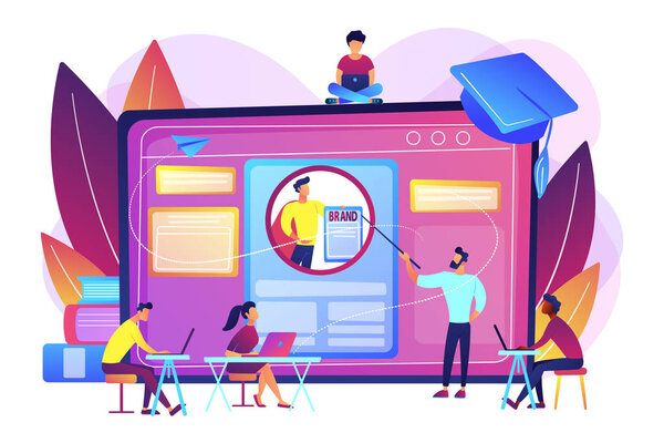 Концептуальная векторная иллюстрация персонального брендинга
