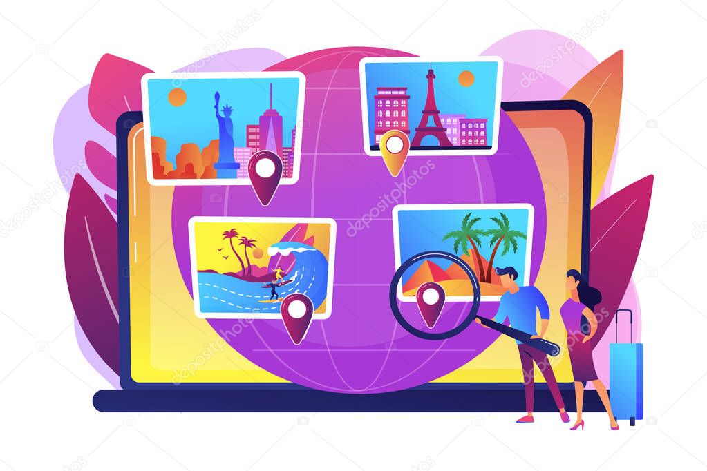 Smart tourism system concept vector illustration