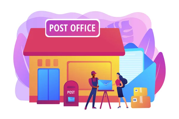Postkantoor concept vector illustratie — Stockvector