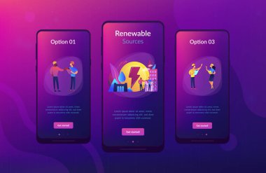 Hidroelektrik app arabirimi şablonu.