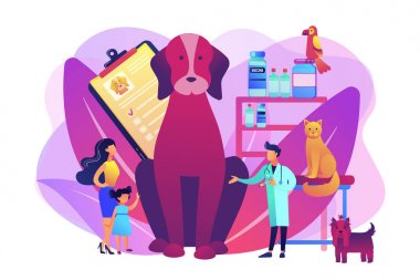Veteriner kliniği konsept vektör çizimi