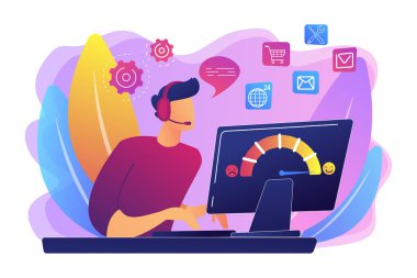 Müşteri hizmetleri kavramı vektör illüstrasyon