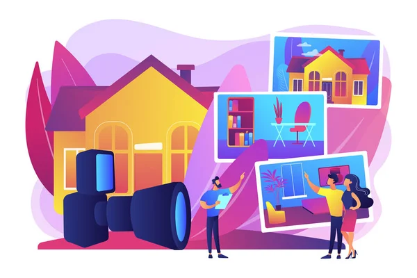 Real estate photography Concept vector illustration — 스톡 벡터