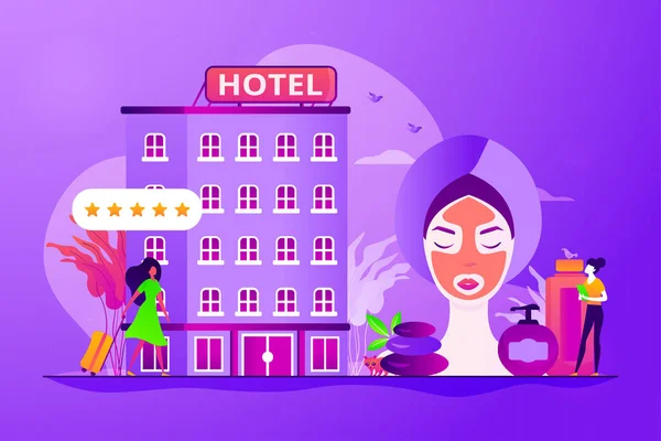 Wellness and spa hotel concept vector illustration