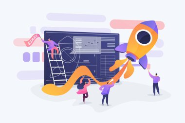 Konsept vektör çizimini başlat