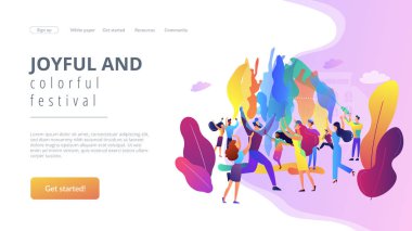 Holi festivali konsept vektör çizimi