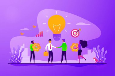 İşbirliği kavramı vektör çizim