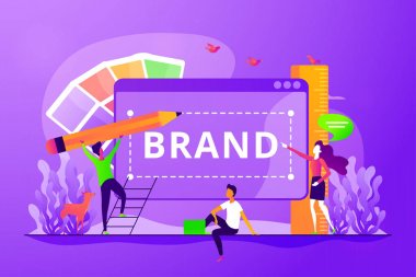 Marka kimlik kavramı vektör çizim