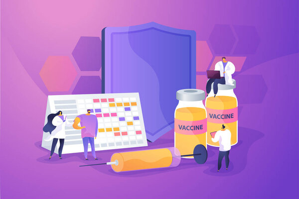 Vaccination program concept vector illustration