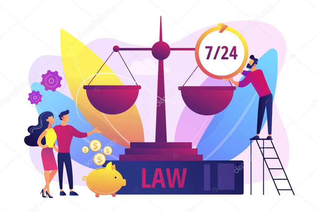 Legal services concept vector illustration