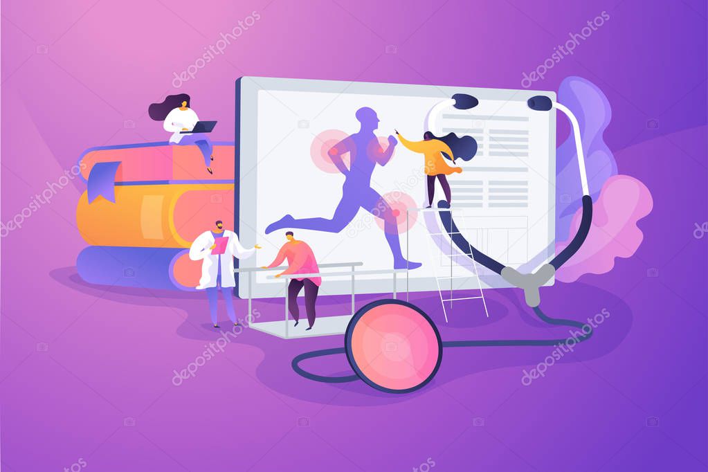 Sport medicine concept vector illustration