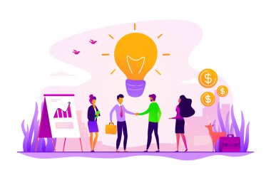 Ortaklık konsepti vektör çizimi