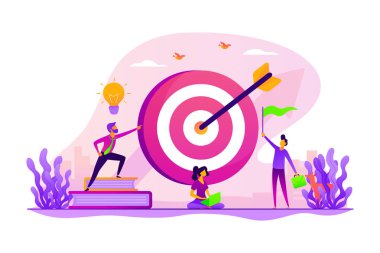 Hedefler kavramı vektör illüstrasyon
