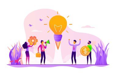 İş fikir kavramı vektör çizim