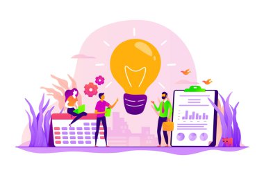 Vizyon deyimi kavramı vektör çizim