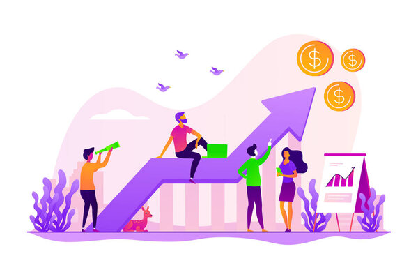 Sales growth concept vector illustration