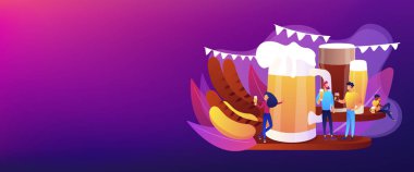 Bira festivali konsept afişi başlığı.