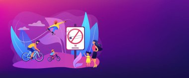 Smoke free zone konsept afişi başlığı