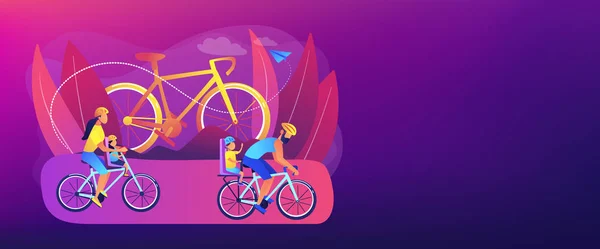 Bisiklet deneyimleri konsept afişi başlığı. — Stok Vektör