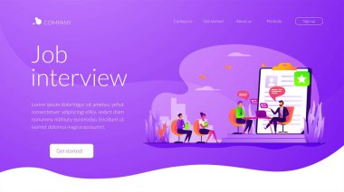 İş görüşmesi açılış sayfası şablonu