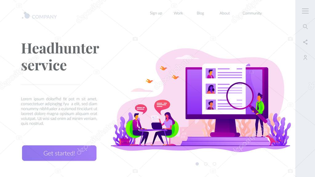 Human resources landing page template