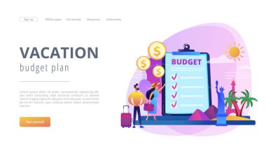 Vacation fund concept landing page. clipart