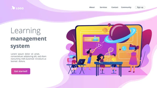 Concepto de espacios inteligentes landing page — Vector de stock