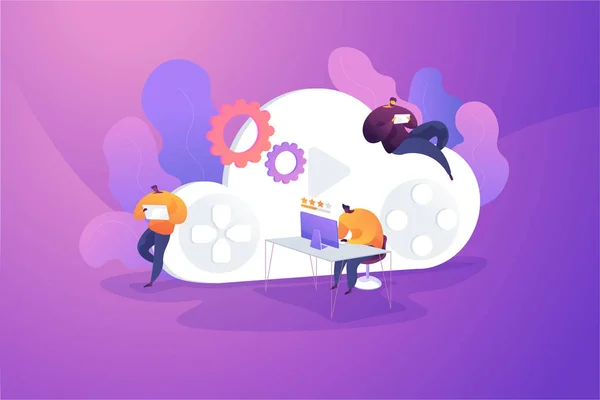 Cloud gaming vector illustration. — Stock Vector