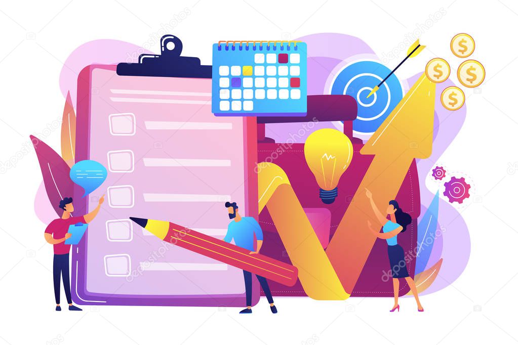 Project planning vector illustration