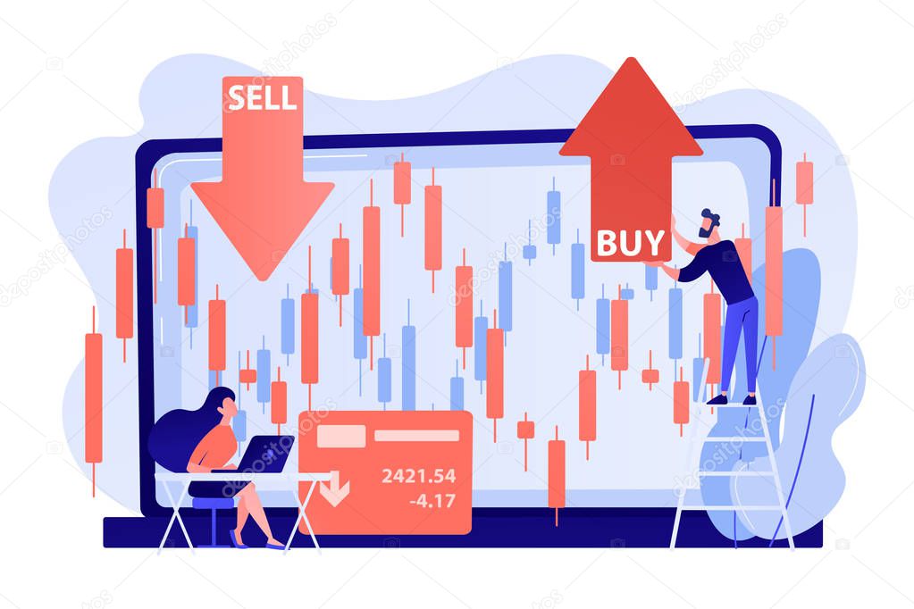 Stock market concept vector illustration.