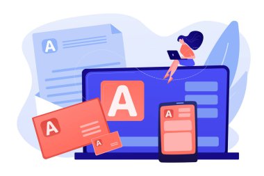 Kurumsal edebiyat kavramı vektör illüstrasyon.