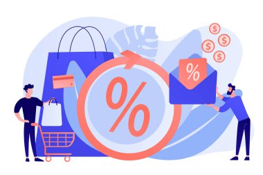 İndirim programı kavramı vektör illüstrasyon