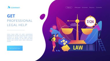 Hukuk hizmetleri konsepti iniş sayfası