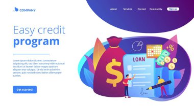 Loan disbursement concept landing page clipart