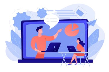 Webinar kavramı vektör çizim.