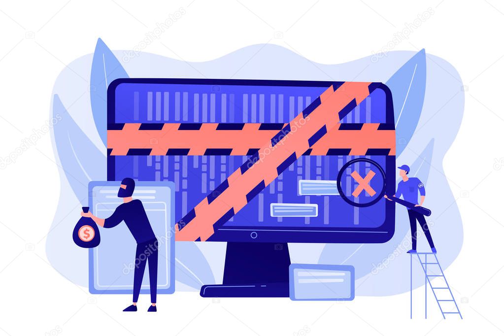 Computer forensics concept vector illustration