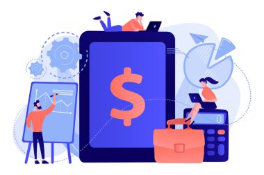 Kurumsal muhasebe kavram vektör çizim.