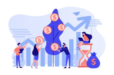 Portföy gelir kavramı vektör illüstrasyon.