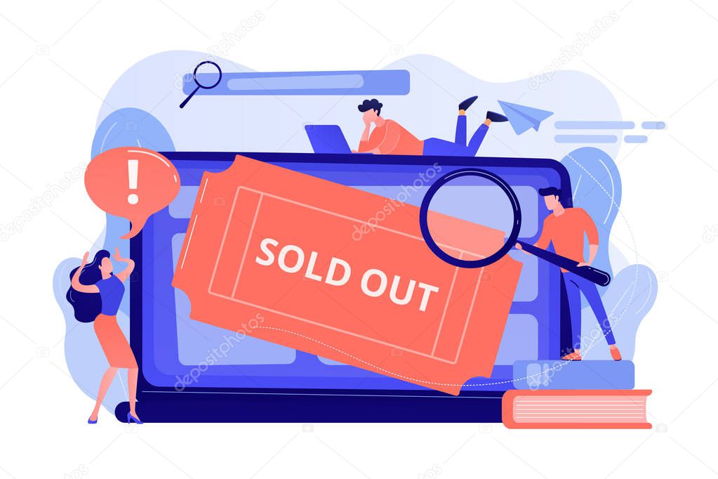 Sold-out event concept vector illustration.