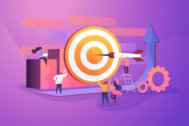 Hedefler kavramı vektör illüstrasyon