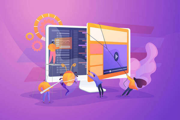 Software testing concept vector illustration