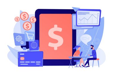 Çekirdek sistem kavramı vektör çizim bankacılık.