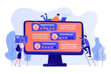 Site kavramı vektör çizim değerlendirme.