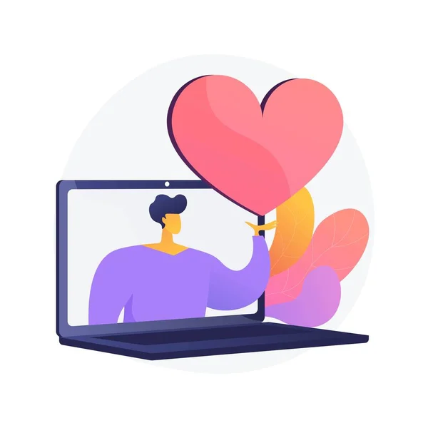 Online dating website vector concept metaphor — Stock Vector