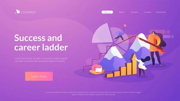 Business Coaching Landing Page Konzept — Stockvektor