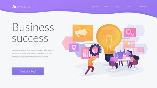 Brainstorm-Landing-Page-Konzept — Stockvektor