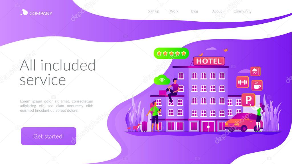 All-inclusive hotel landing page template