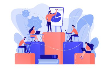 İç eğitim kavramı vektör çizim.